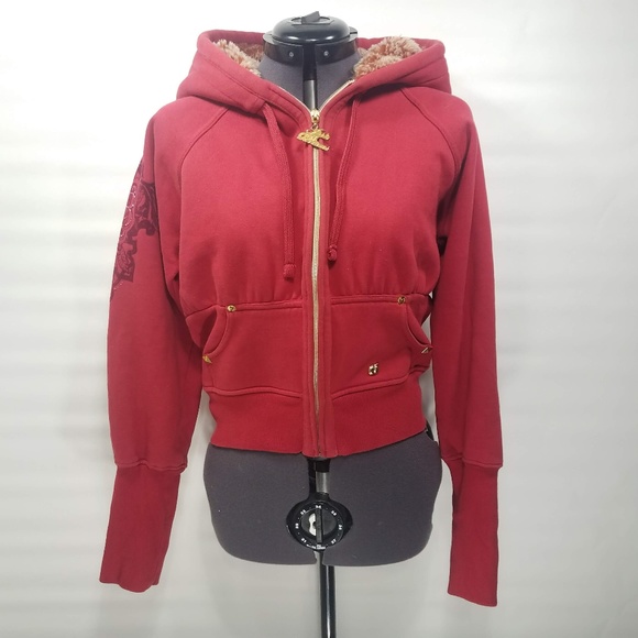 bedazzled zip up